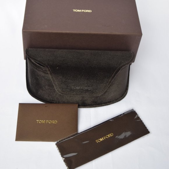 Tom Ford Sunglasses Case Set, Large Brown Velvet, Boxed, Brown Cloth, Auth Card main image 10